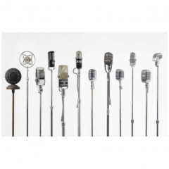 Collection of twelve American Modernist microphones, ca. 1925-1946